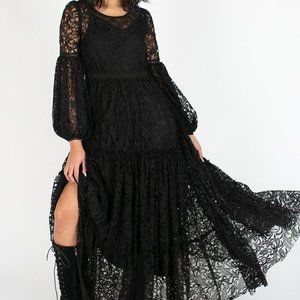 Joyfolie Ember Dress in Black Lace 1 XS